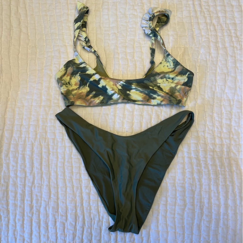 Aerie Tie Dye Scoop Neck Bikini Set - Medium